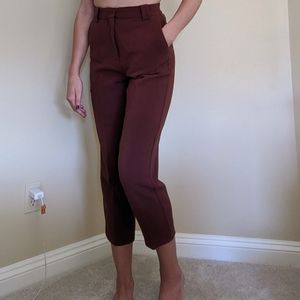 Frank & Oak straight leg cropped dress pants